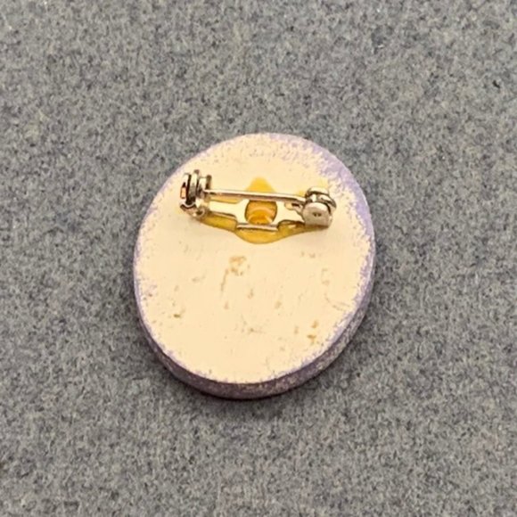 Flower Bouquet Pin Brooch Purple Pink Yellow Green - Picture 2 of 4